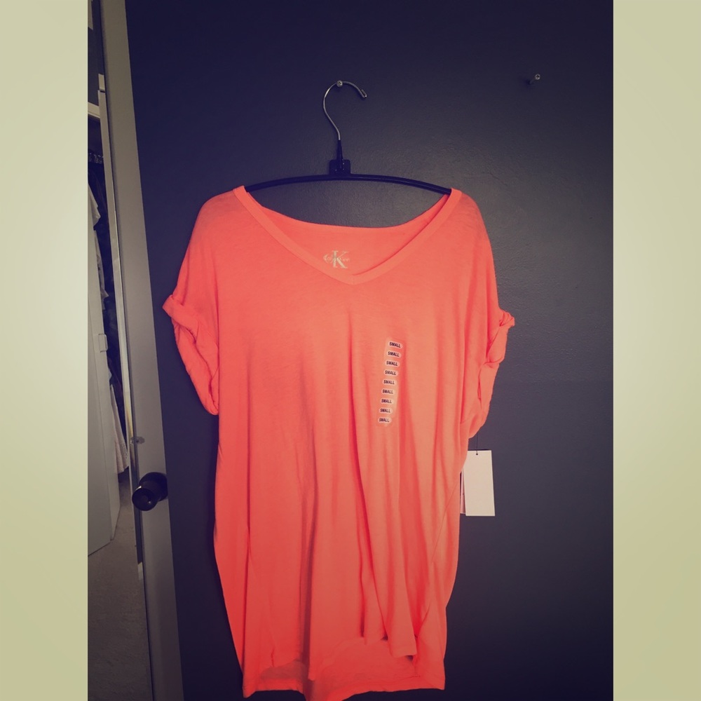 Orange Calvin Klein tee